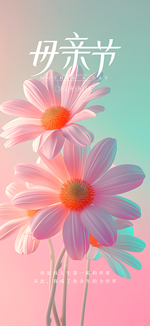 传统节日母亲节宣传海报