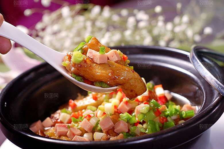 煲仔--鱼香茄瓜煲高清图片设计素材