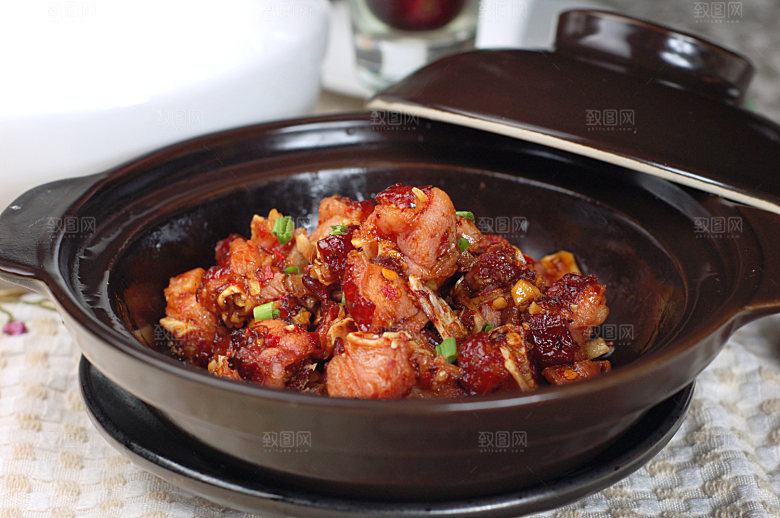 钵仔菜-豆辣蒸火鸡高清图片设计素材