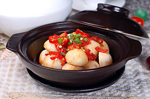 钵仔菜-剁椒小芋头高清图片设计素材