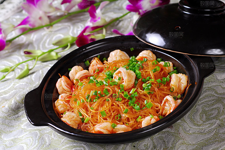 大菜--虾干粉丝煲高清图片设计素材