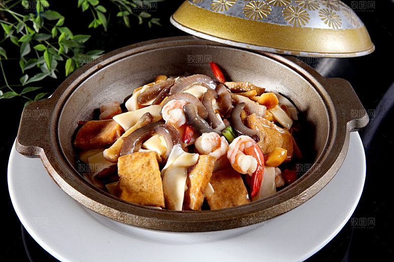 海鲜豆腐煲高清图片设计素材