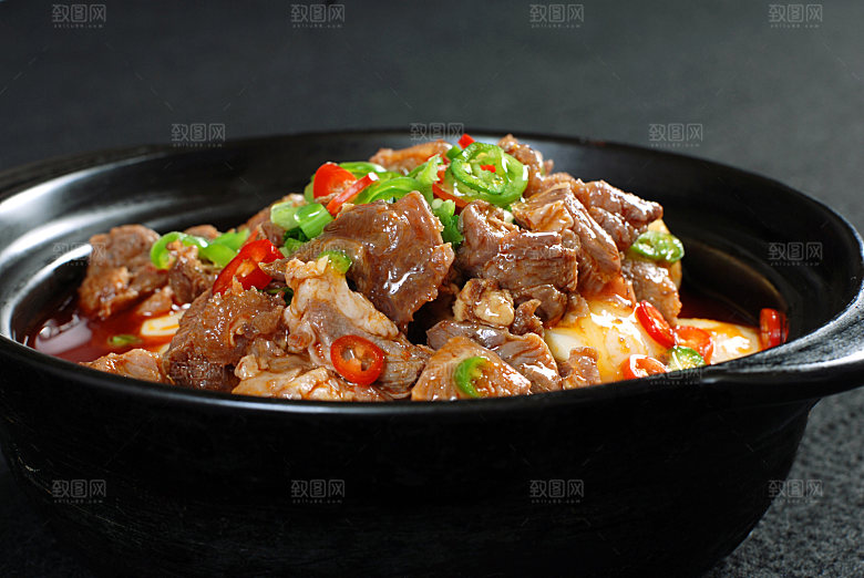 热-蛋豆腐牛腩煲高清图片设计素材