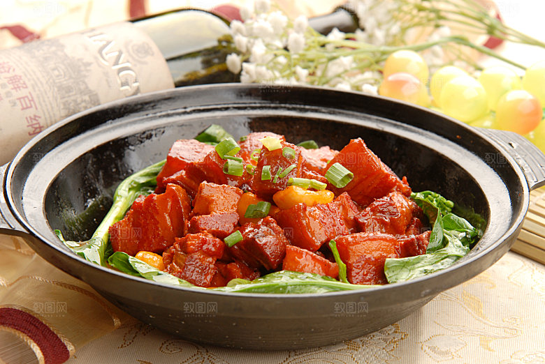 太阳红烧肉高清图片设计素材