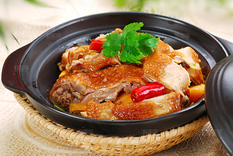 热--自家土鸭煲图片设计素材