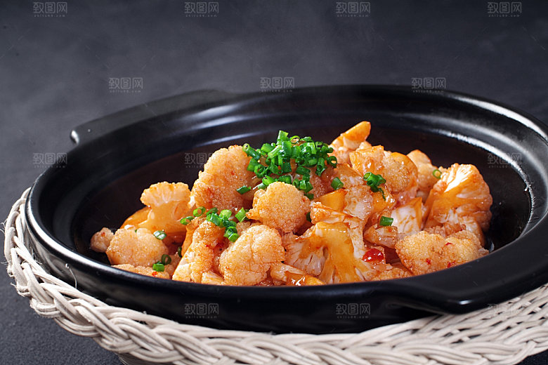 烧汁花菜图片设计素材