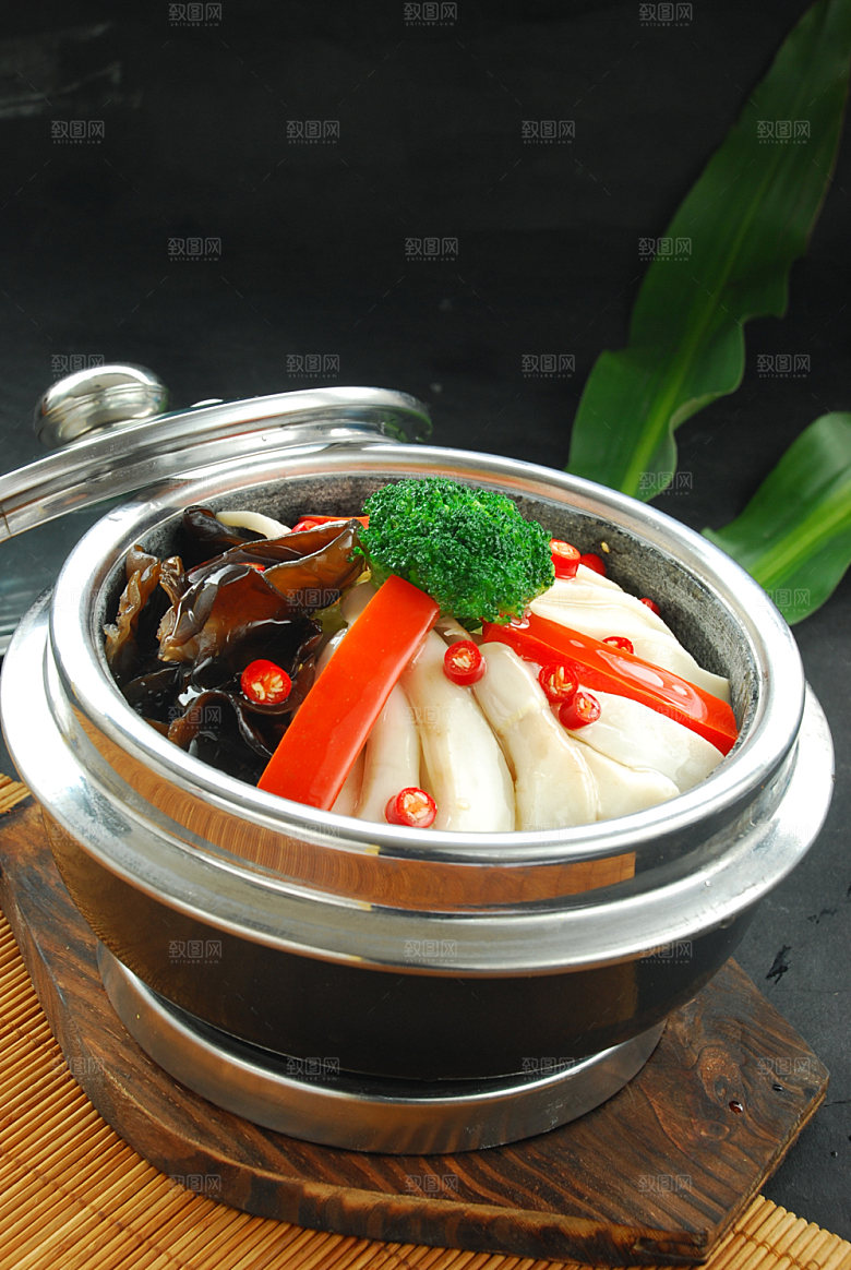 石锅八珍菌图片设计素材