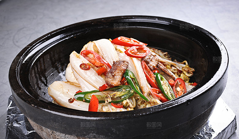 山石锅娃娃菜38高清图片设计素材