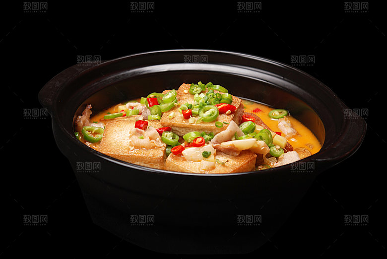 炖煎豆腐高清图片设计素材