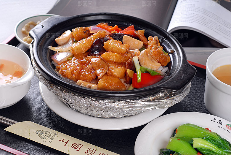 仔-冬菇鳕鱼煲仔高清图片设计素材