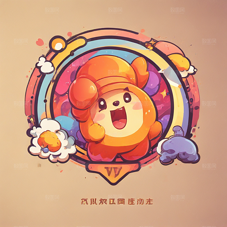 卡比兽插画卡通风格贴纸