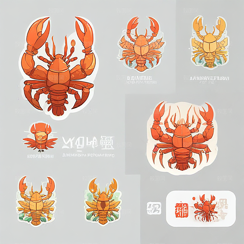 长毛狮子狗，有星空色彩插画卡通风格贴纸