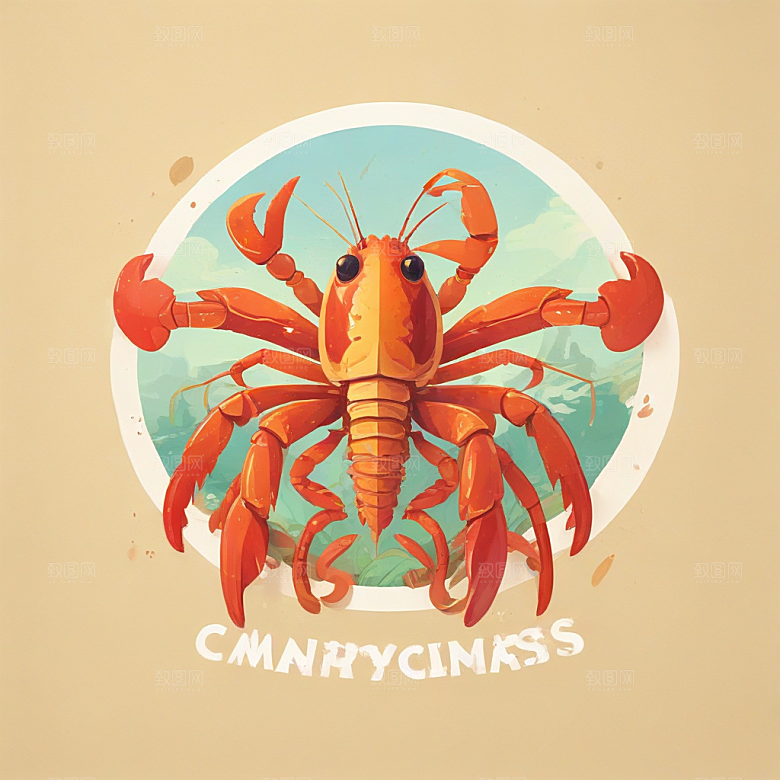 长毛狮子狗，有星空色彩插画卡通风格贴纸
