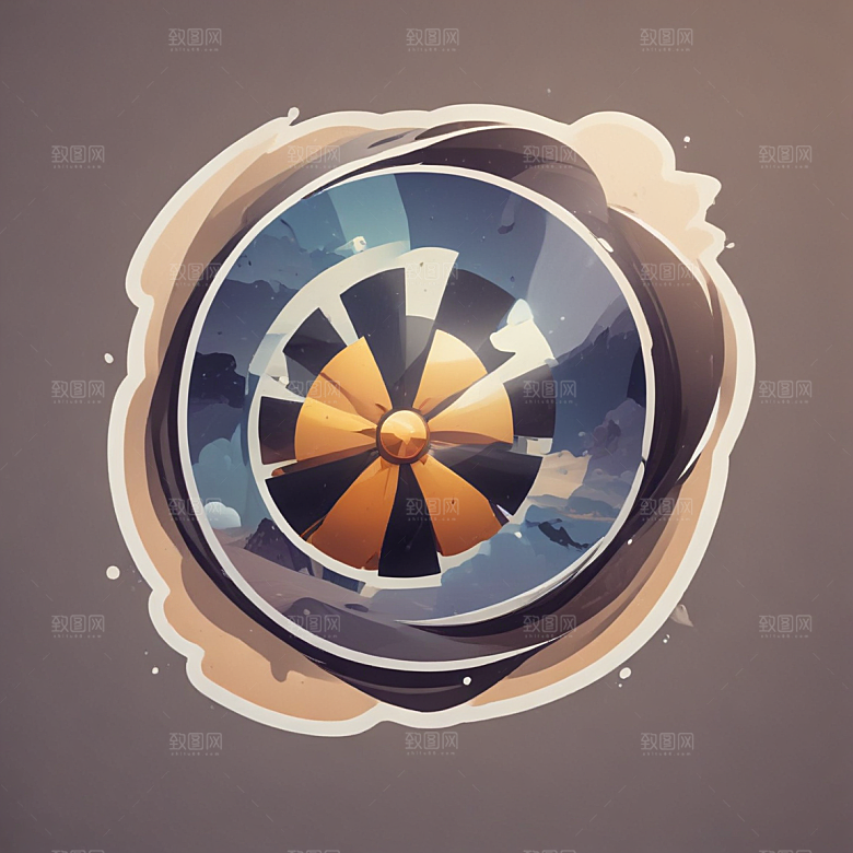 纸牌迷插画卡通风格贴纸