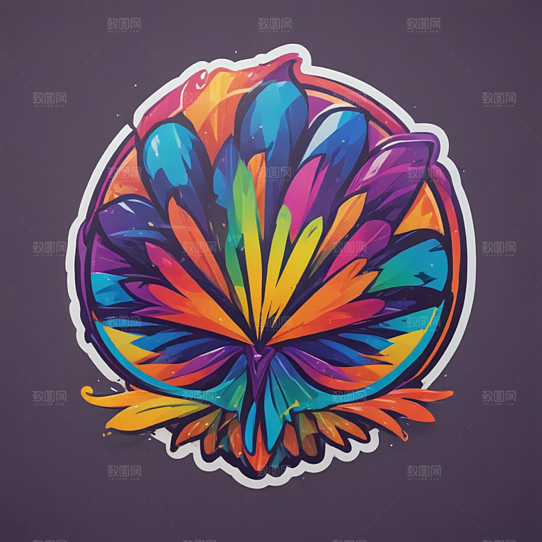 纸牌迷插画卡通风格贴纸