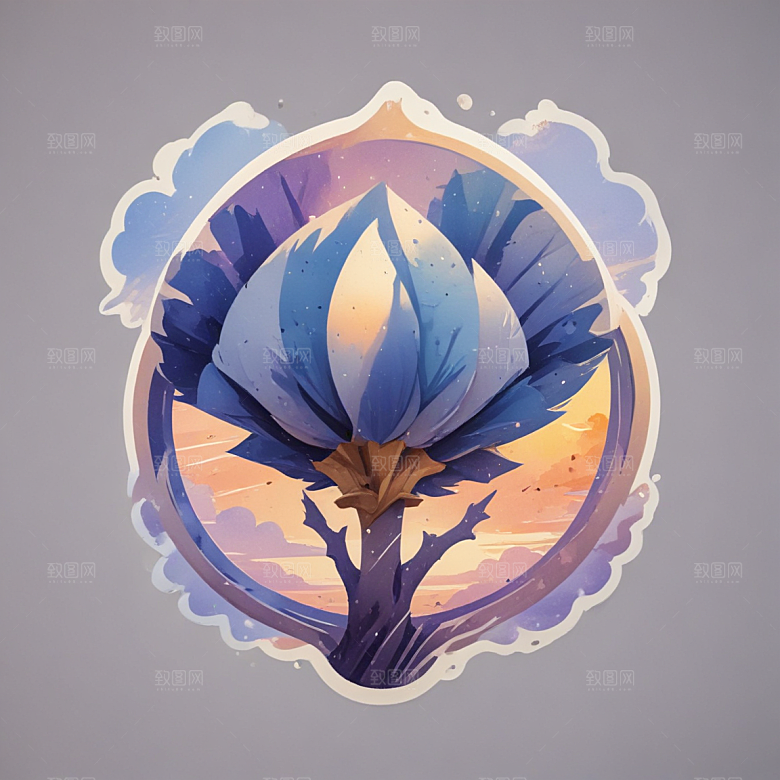 纸牌迷插画卡通风格贴纸