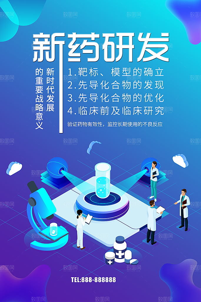 新药研发宣传海报