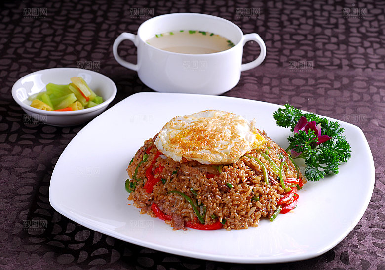 炒饭类-黑椒牛柳茶饭高清图片设计素材