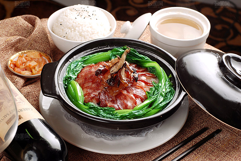 腊味煲仔饭高清图片设计素材