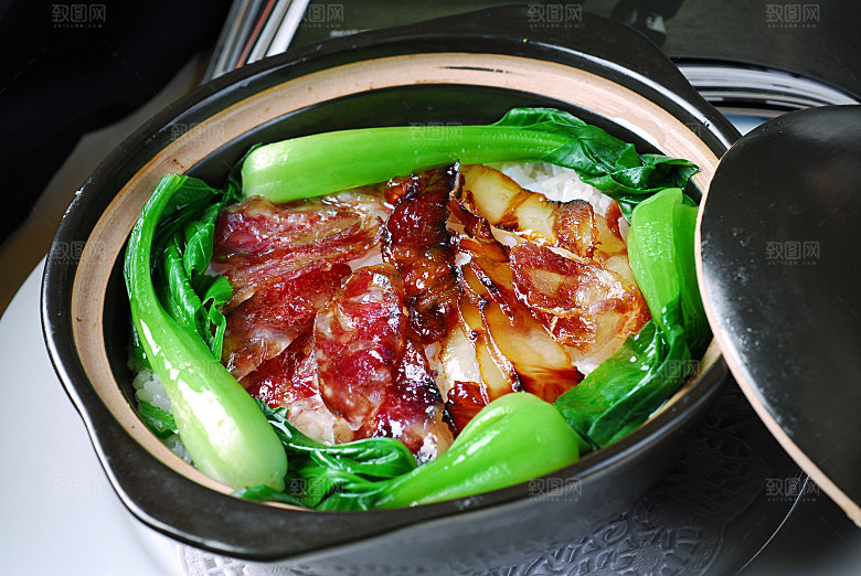 辣味肉粒煲仔饭高清图片设计素材