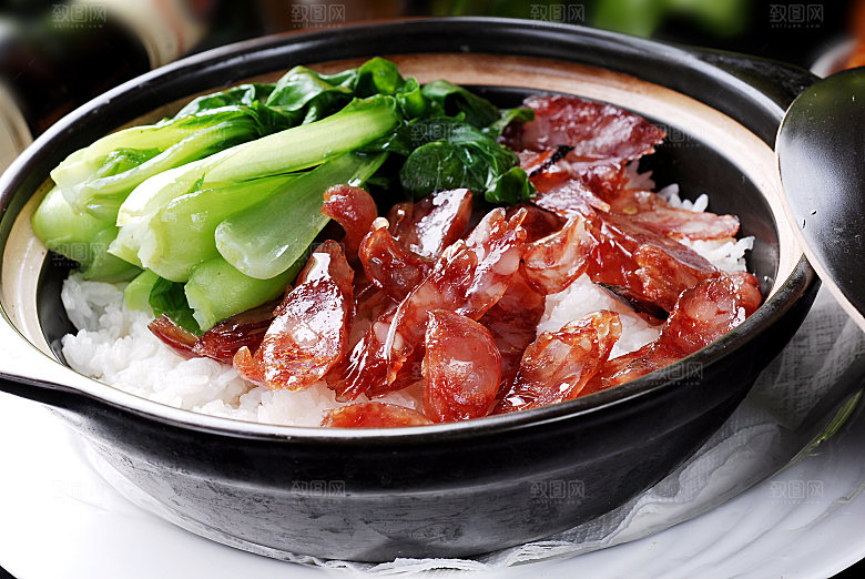 香肠煲仔饭高清图片设计素材