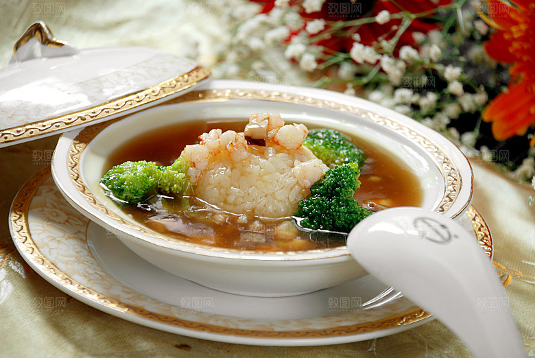 香菇瑶柱扣饭高清图片设计素材