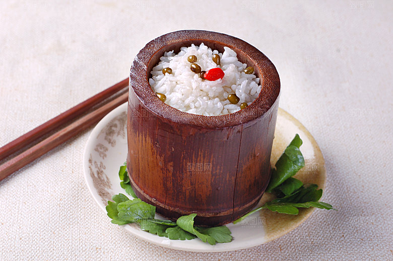 主食-农家竹筒饭高清图片设计素材