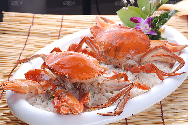 主食-肉蟹八宝饭时价高清图片设计素材