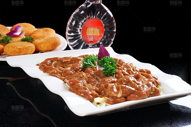 荤-酱肉片高清图片设计素材