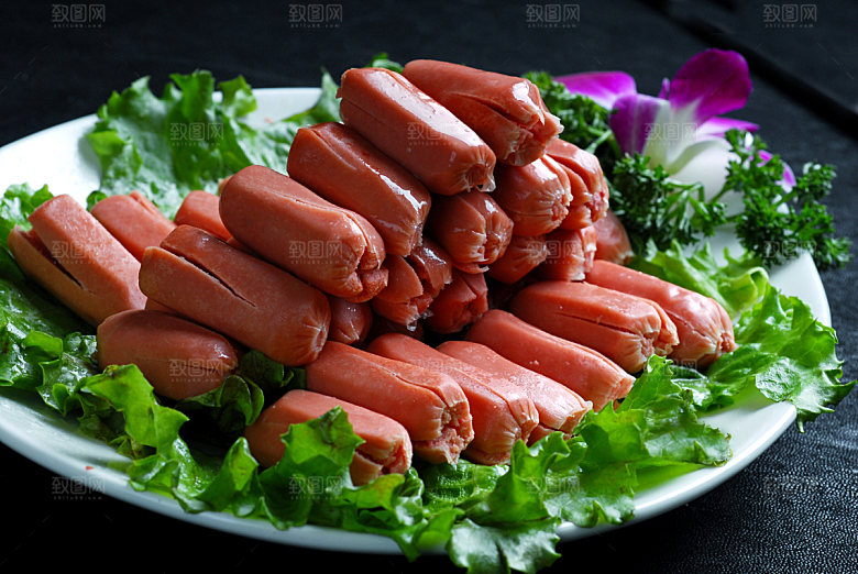 菜脆皮肠高清图片设计素材