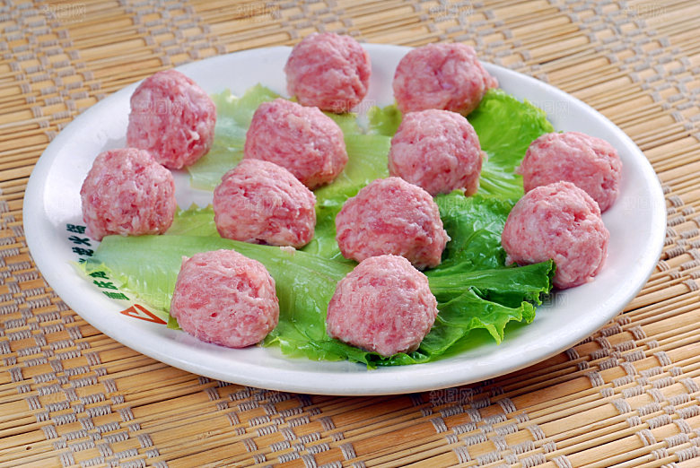 荤香菜肉丸子高清图片设计素材