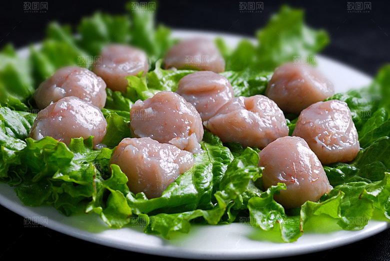 菜秘制虾丸高清图片设计素材
