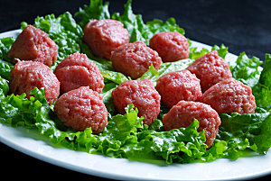 荤菜类-美国牛肉丸高清图片设计素材