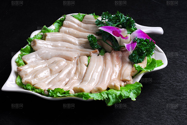 荤菜类-牛脊髓高清图片设计素材