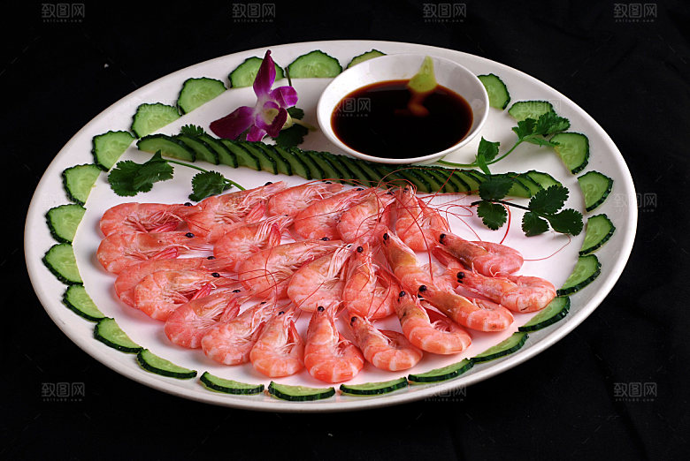 美味对话白灼大虾高清图片设计素材