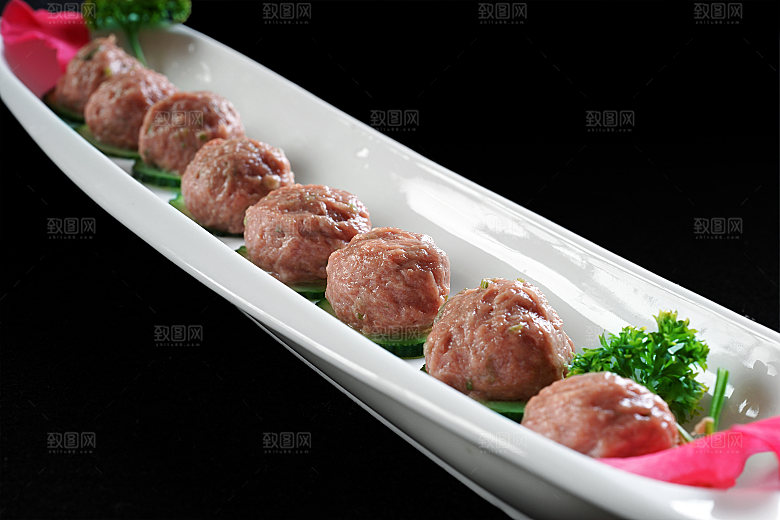 丸类-牛肉丸高清图片设计素材