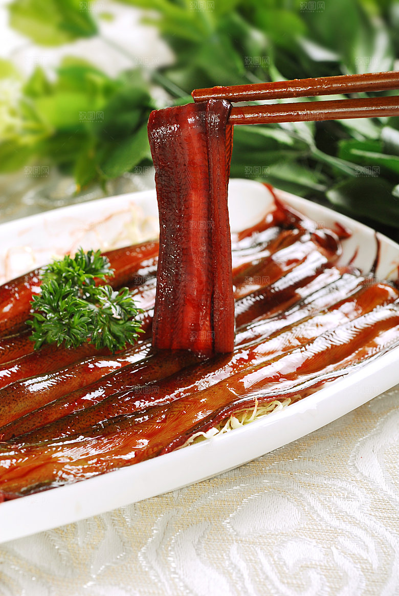 荤菜-鲜鳝片高清图片设计素材