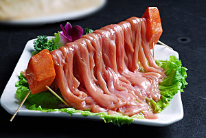 特色菜飘香鲜鸭肠高清图片设计素材