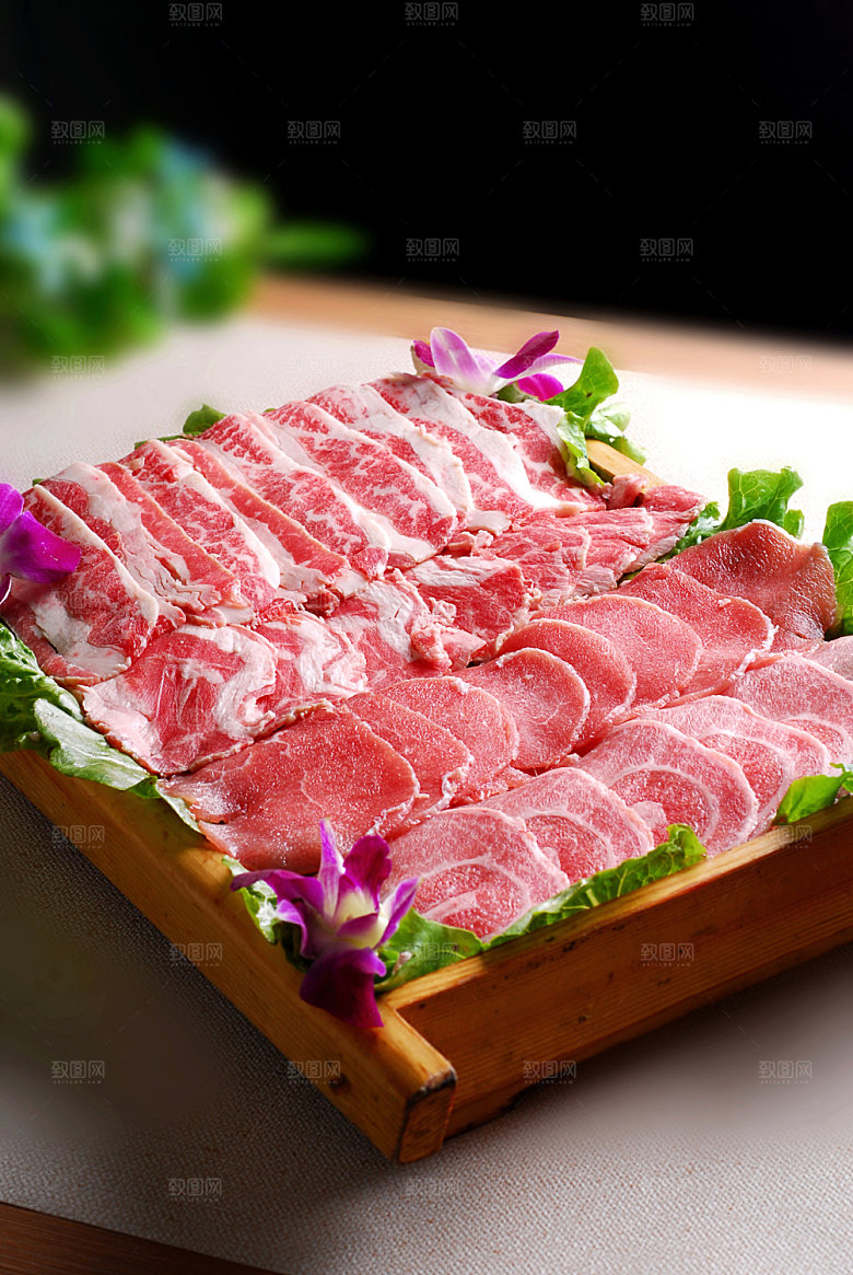 草原百度肉拼盘高清图片设计素材