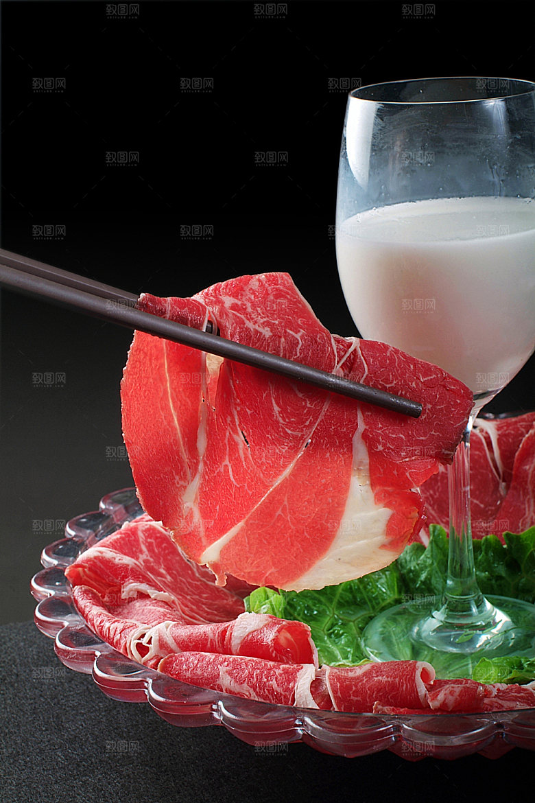 肥牛鲜奶浸肥牛高清图片设计素材