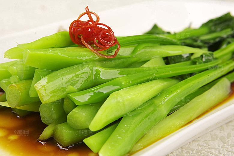 白灼芥兰高清图片设计素材