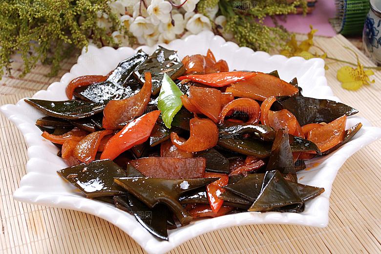 肉皮烧海带高清图片设计素材