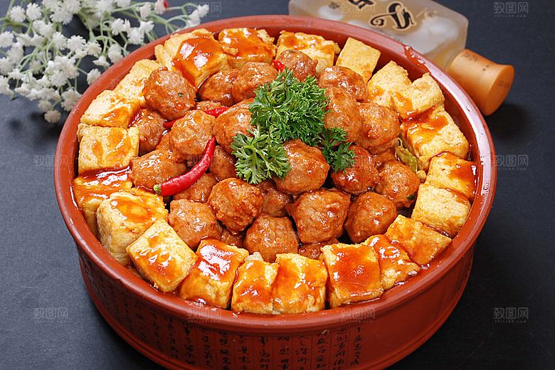麻婆小狮子头高清图片设计素材
