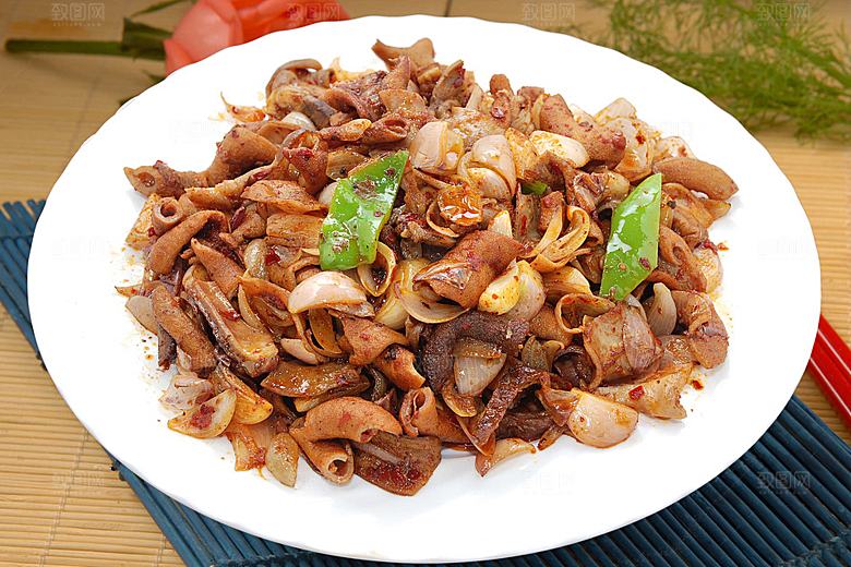 毛葱炒狗杂高清图片设计素材