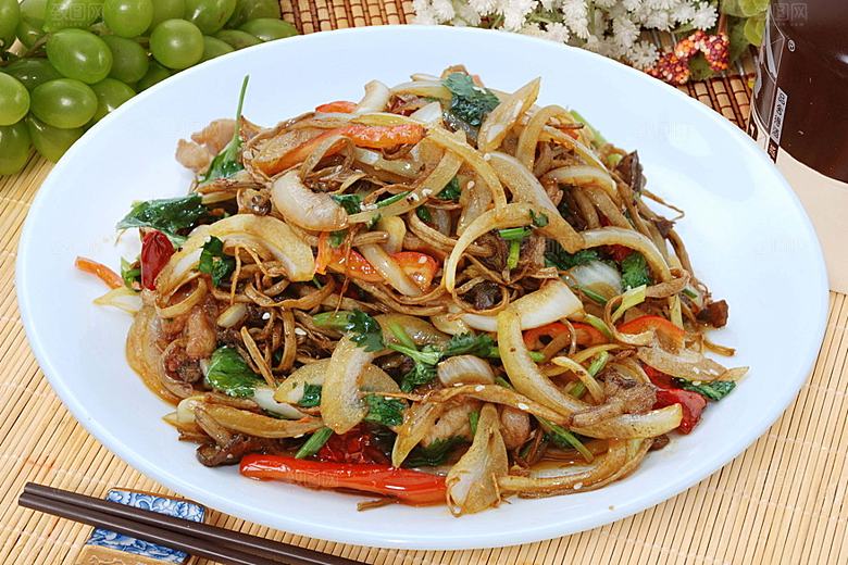 烧汁肉茶树菇高清图片设计素材