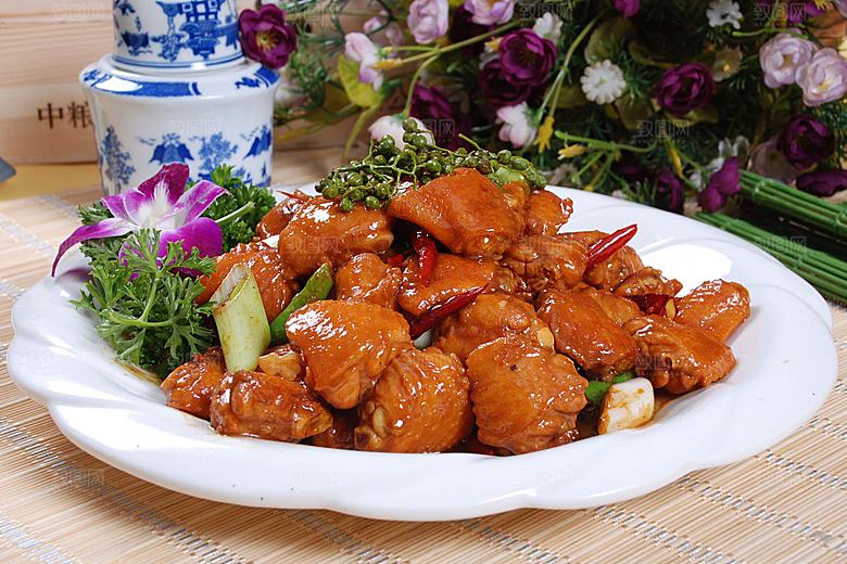 生炒鸡翅高清图片设计素材