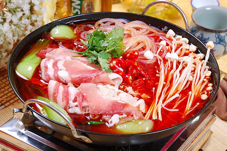 金针肥羊锅高清图片设计素材