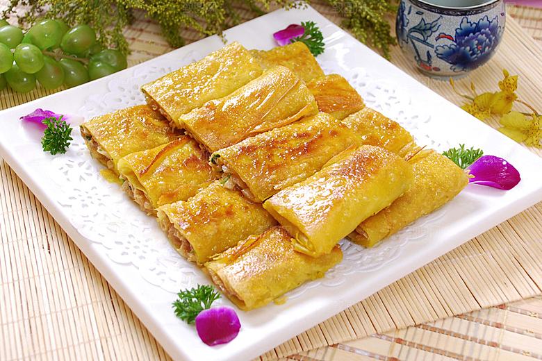 生煎菜卷高清图片设计素材