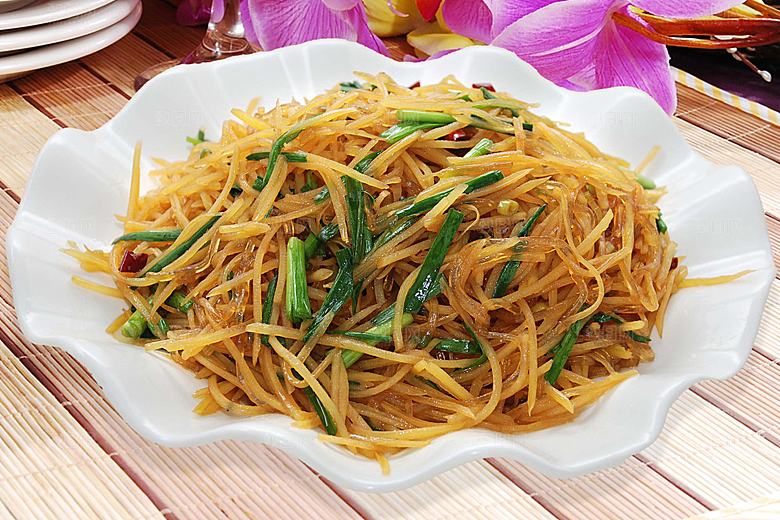 农家土豆丝 抢炒土豆丝高清图片设计素材