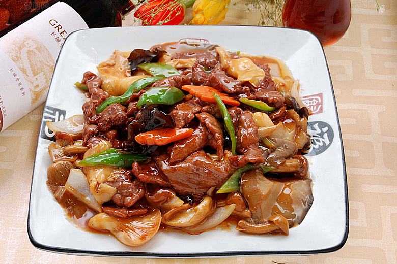 菌香牛柳高清图片设计素材